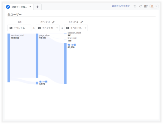 経路データ探索の初期画面